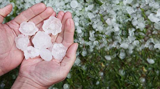 hail that has caused the need for storm damage repair in Oakdale